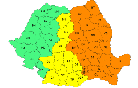 AVERTIZARE METEOROLOGICĂ